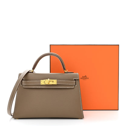 Hermes Epsom Mini Kelly Sellier 20 Etoupe 11 of 11