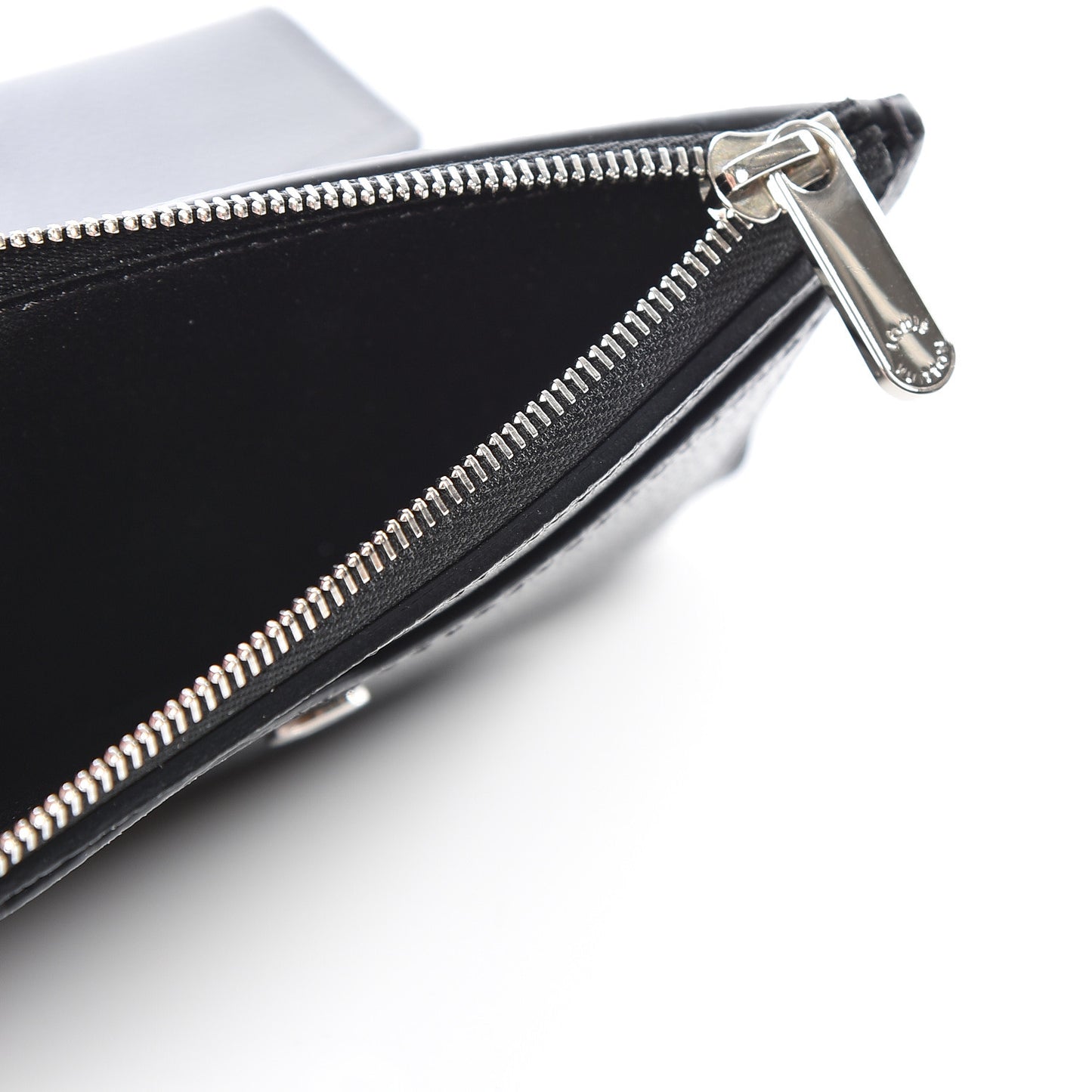 Soft Calfskin My Lockme Compact Wallet Black