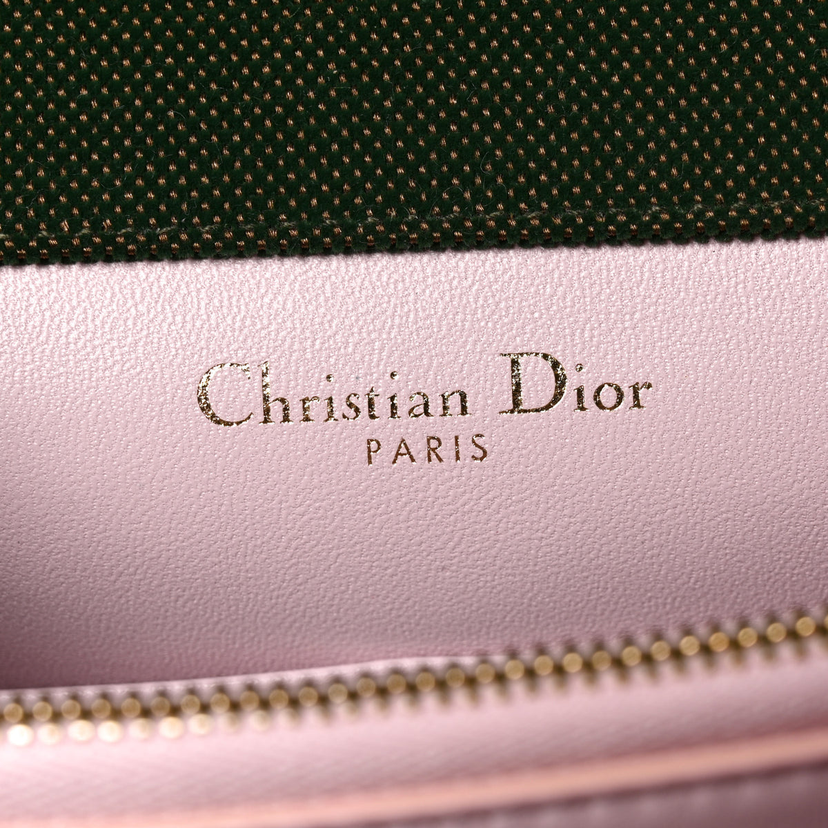 Christian Dior Velvet Oblique Diorama Satchel Black Green Pink 6 of 9