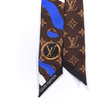 Louis Vuitton X LOL Silk Monogram BB Bandeau Blue Silver 2 of 3