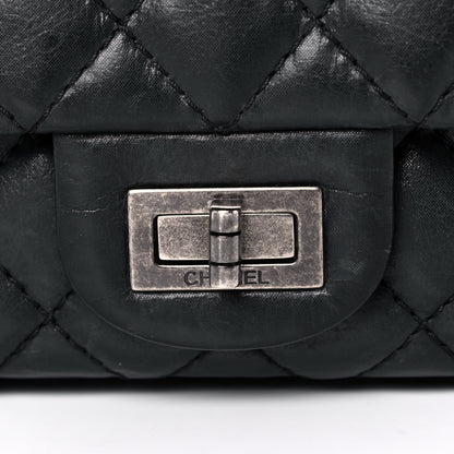 Chanel Iridescent Calfskin Quilted 2.55 Reissue 224 Flap Black 7 of 17
