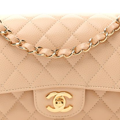 Chanel Caviar Quilted Small Double Flap Beige 8 of 10