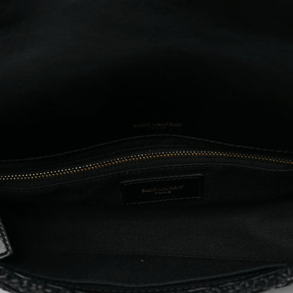 Saint Laurent Raffia Monogram Medium Jamie Black 5 of 7