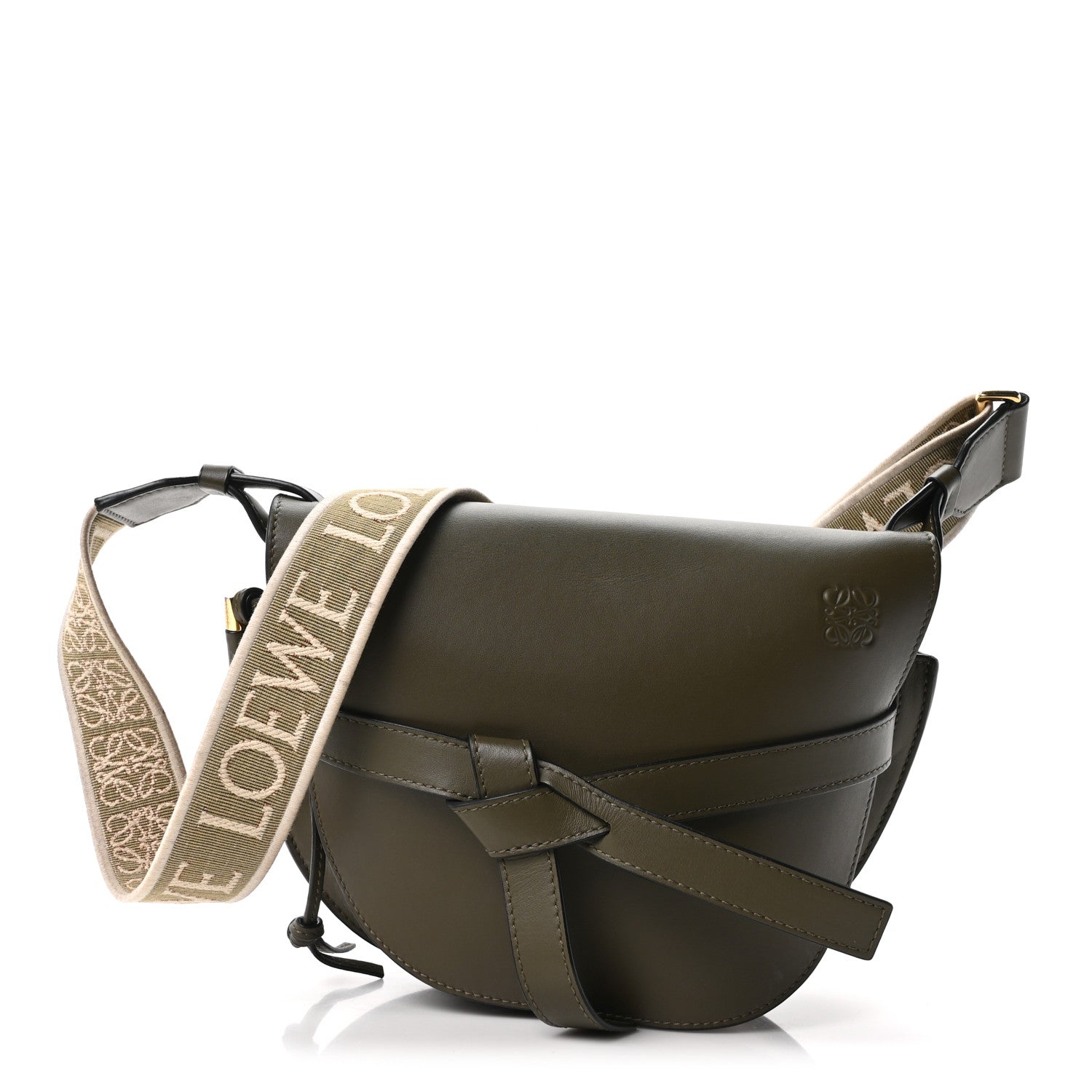 Loewe Calfskin Jacquard Small Gate Dual Bag Autumn Green 1 of 9
