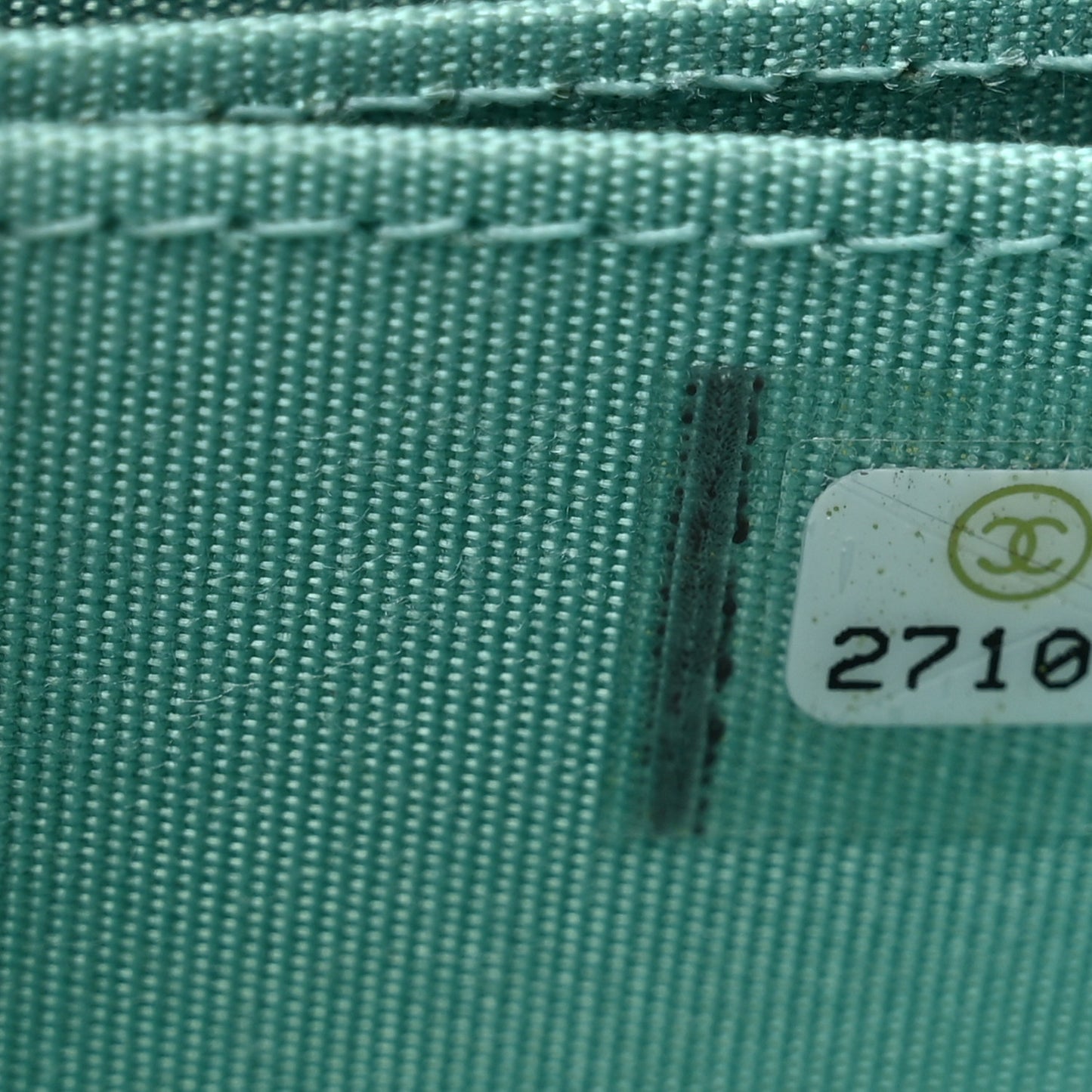 Caviar Quilted Boy Zip Around Coin Purse Wallet Turquoise
