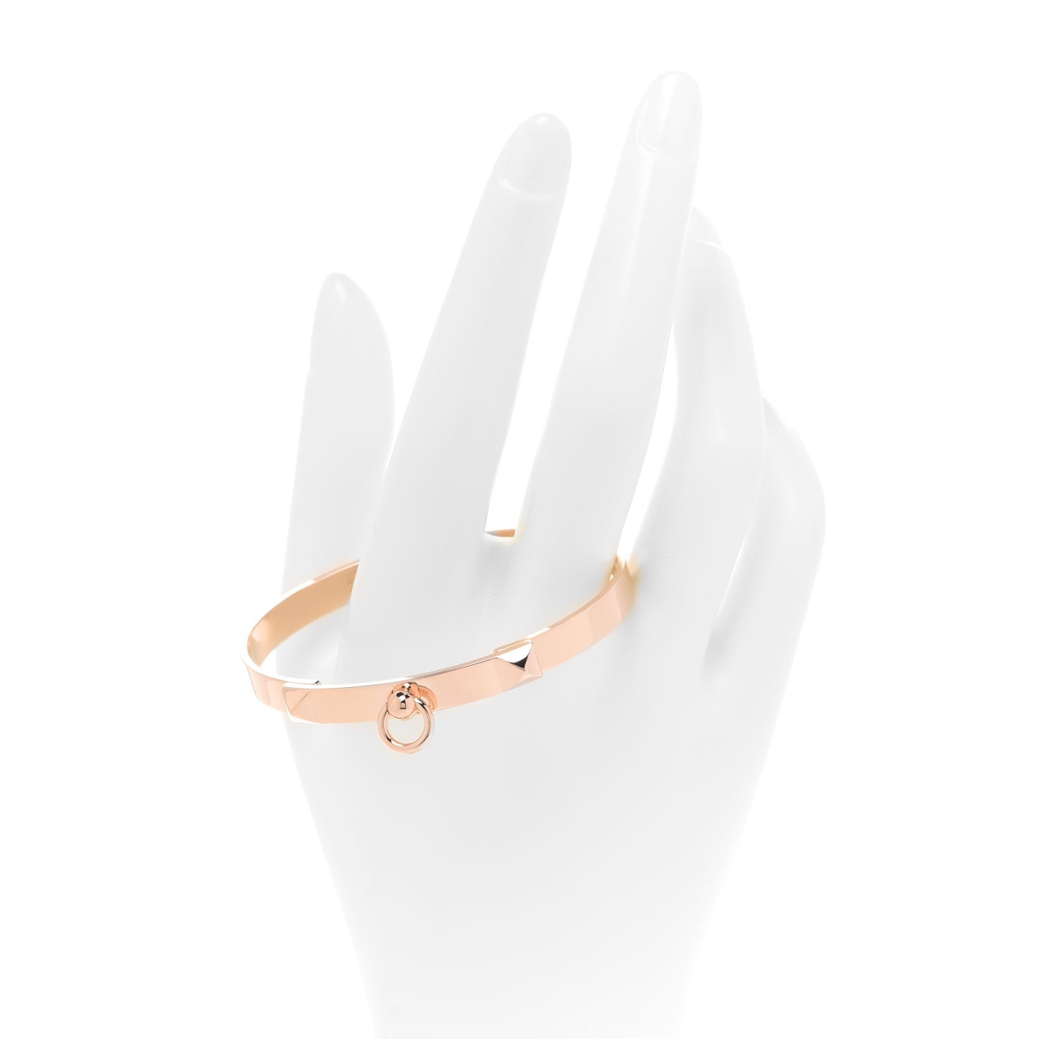 Hermes 18K Rose Gold PM Collier De Chien Bracelet ST 2 of 5
