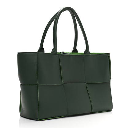 Bottega Veneta Calfskin Maxi Intrecciato Small Arco Tote Raintree 4 of 10