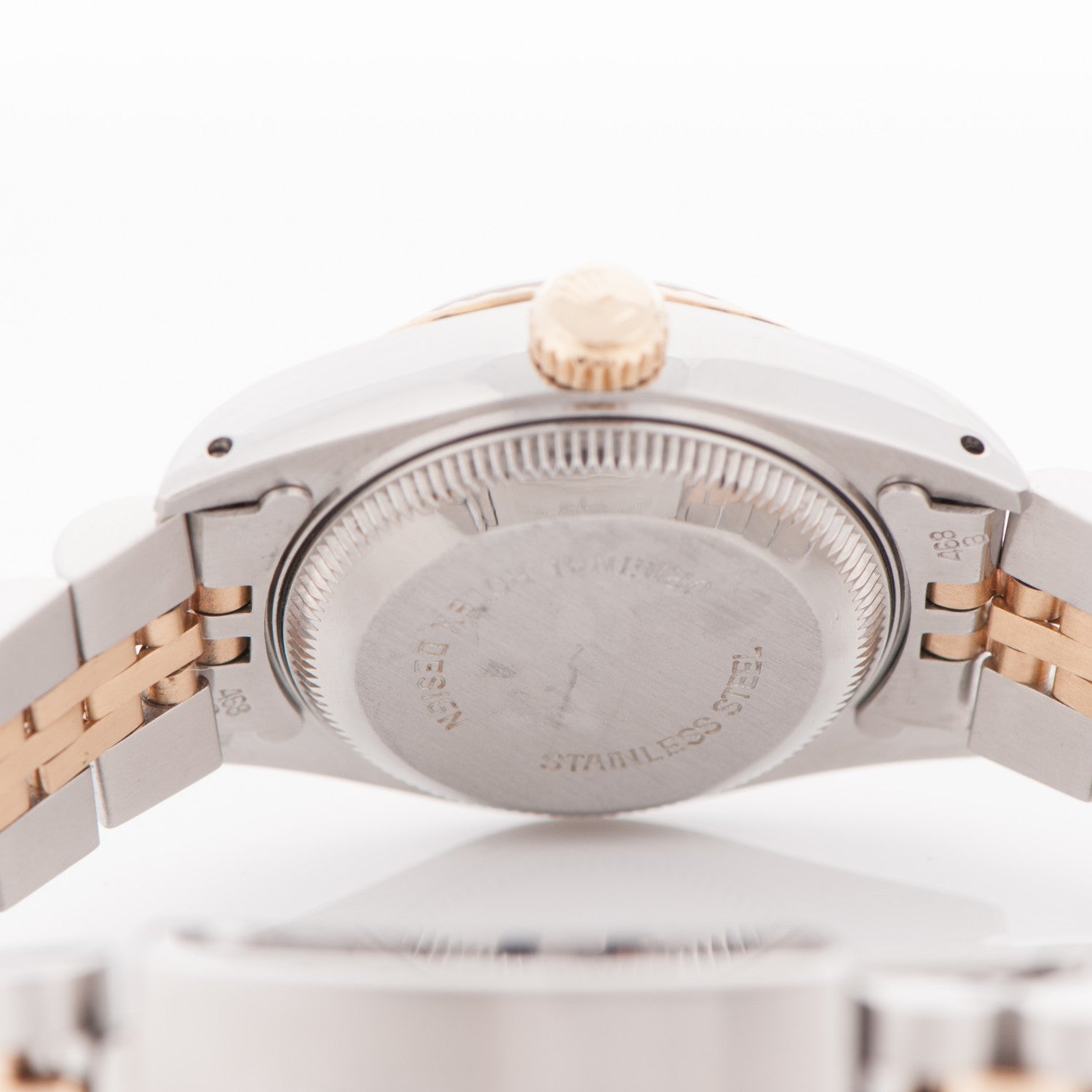 Rolex Stainless Steel 18K Yellow Gold Diamond 26mm Oyster Perpetual Datejust Watch Champagne 69173 5 of 5