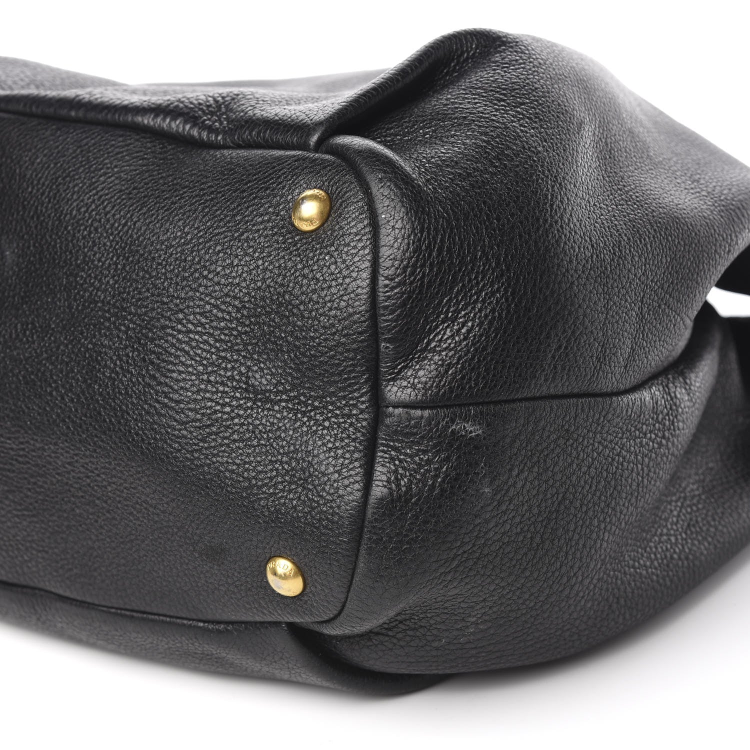 Prada Cervo Antik Tote Black 9 of 14