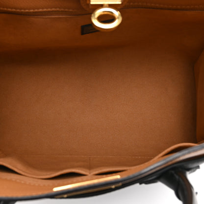 Louis Vuitton Calfskin Monogram On My Side MM Black 5 of 9