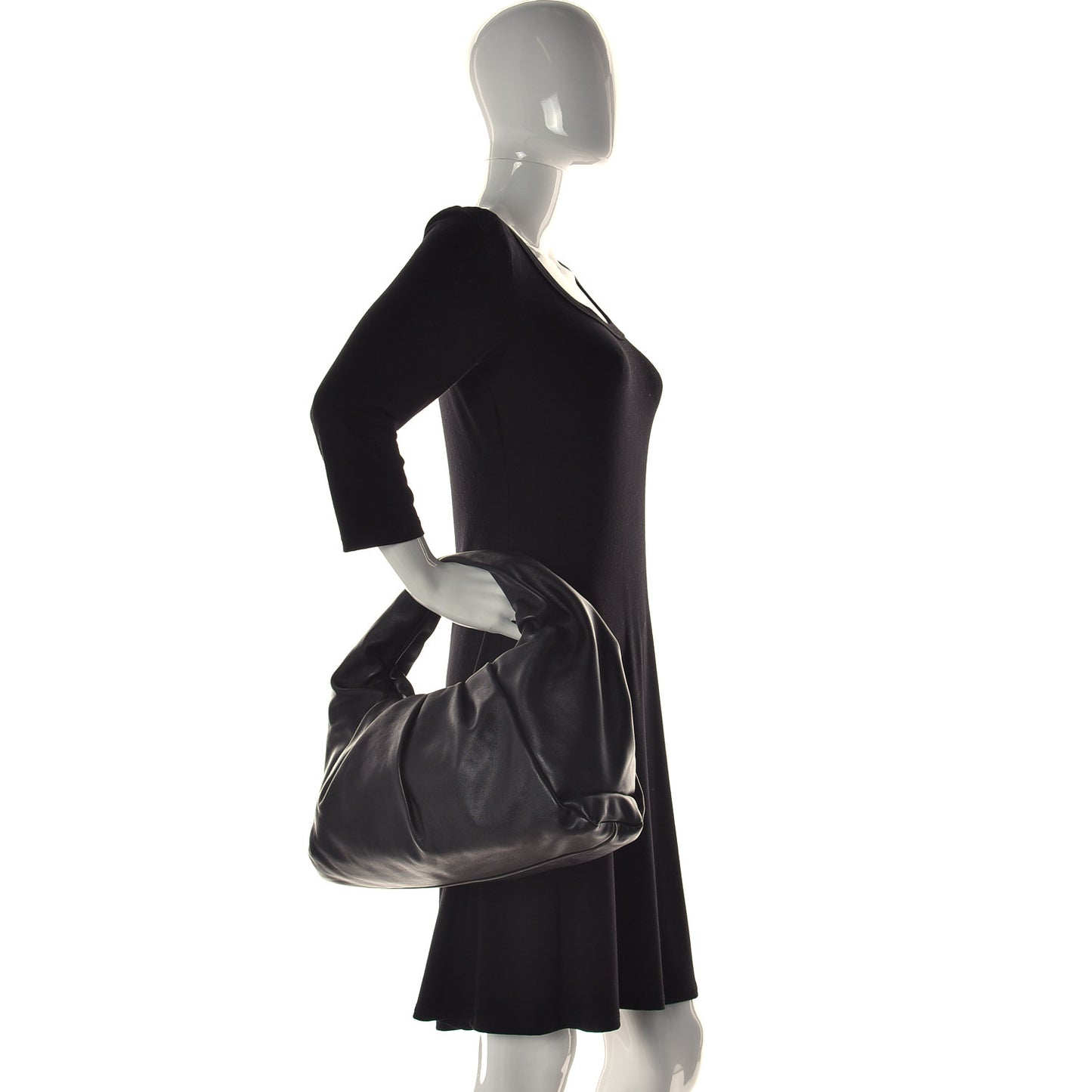 Smooth Butter Calfskin Small The Shoulder Pouch Black