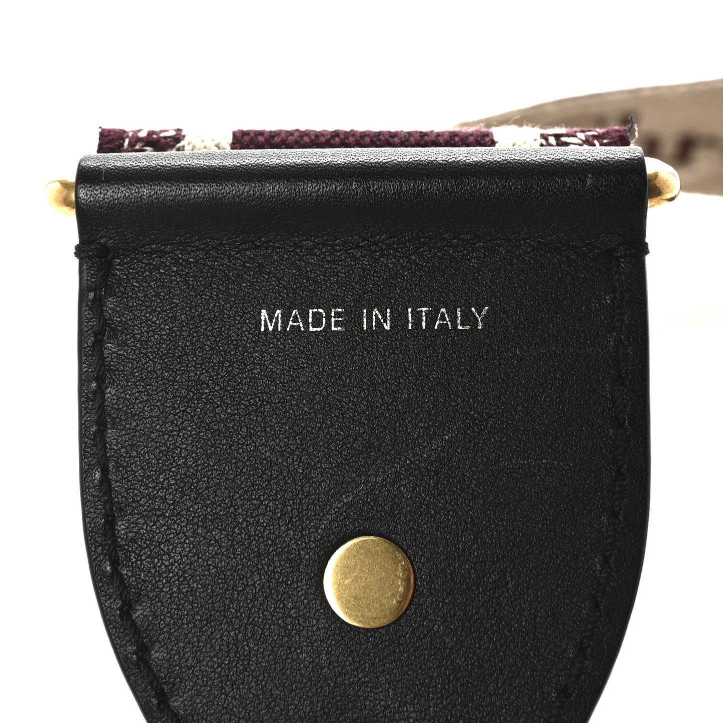 Canvas Embroidered Shoulder Strap Burgundy