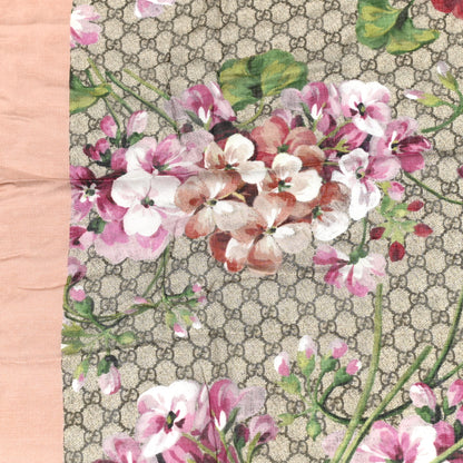 Gucci Modal Silk GG Monogram Gery Square Scarf Shell Light Brown 2 of 4