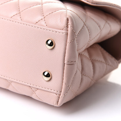 Chanel Caviar Quilted Mini Coco Handle Flap Light Pink 9 of 9