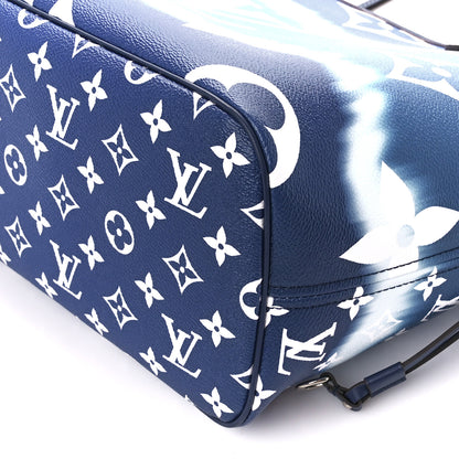 Louis Vuitton Monogram Escale Neverfull MM Blue 10 of 14