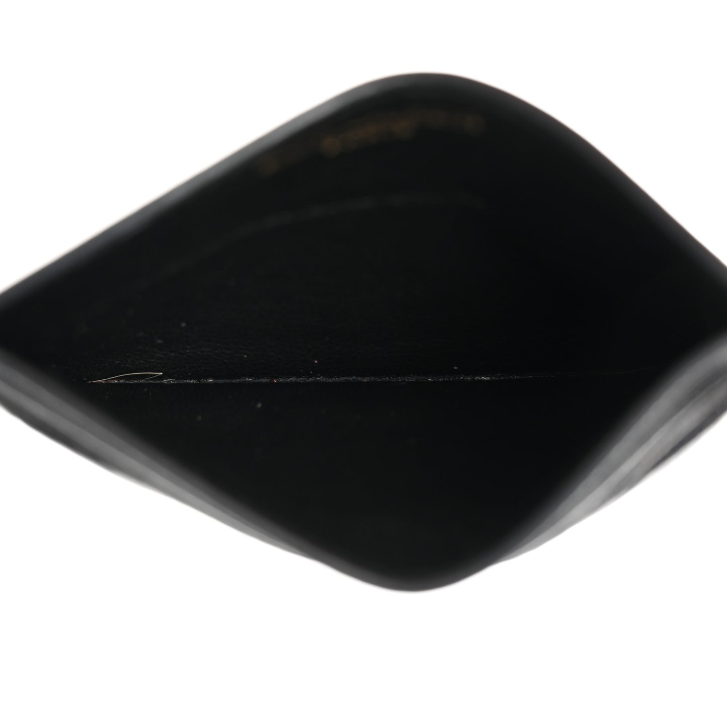 SAINT LAURENT Grain De Poudre Matelasse Chevron Monogram Credit Card Case Black