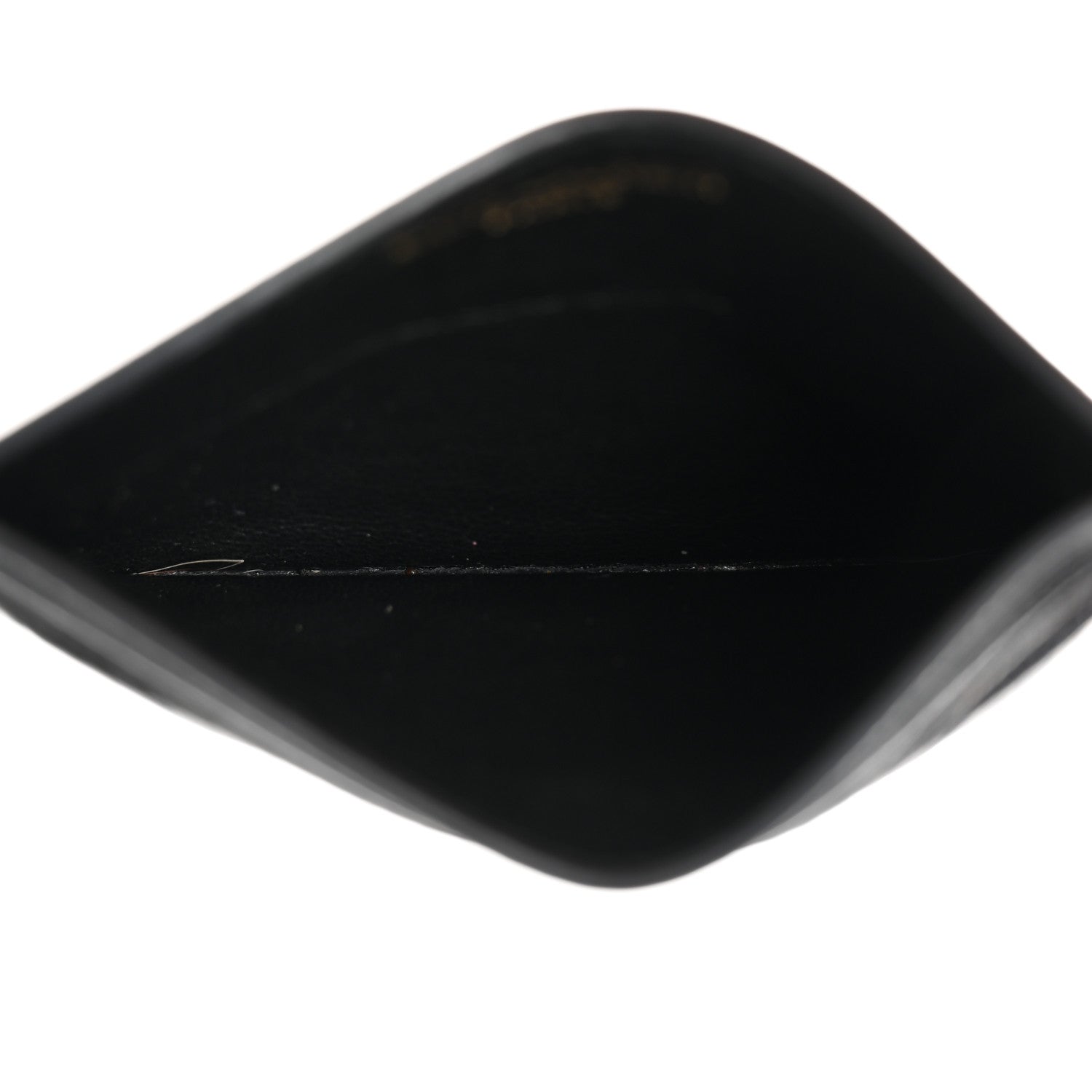 Saint Laurent SAINT LAURENT Grain De Poudre Matelasse Chevron Monogram Credit Card Case Black 5 of 6