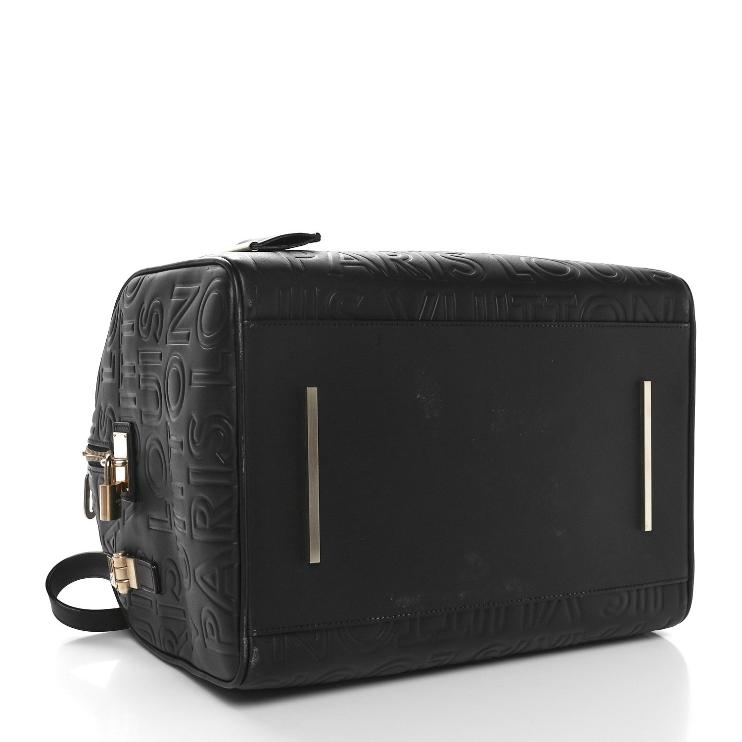 Louis Vuitton Calfskin Embossed Speedy Cube 30 Black 4 of 10