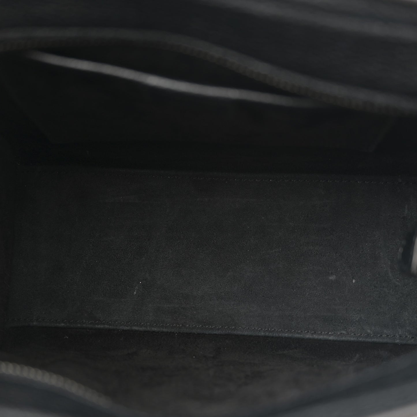 Drummed Calfskin Nano Luggage Black