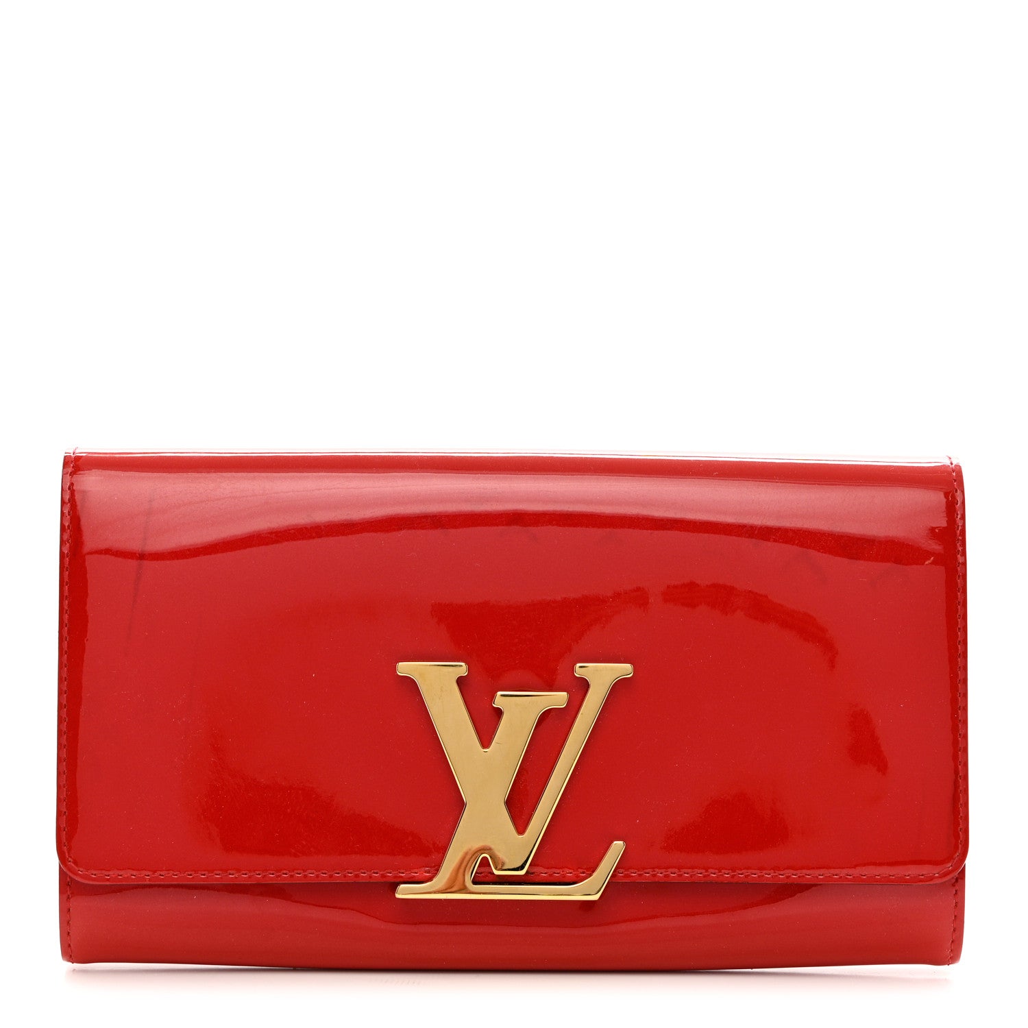 Louis Vuitton Patent Louise Clutch Cherry 1 of 10