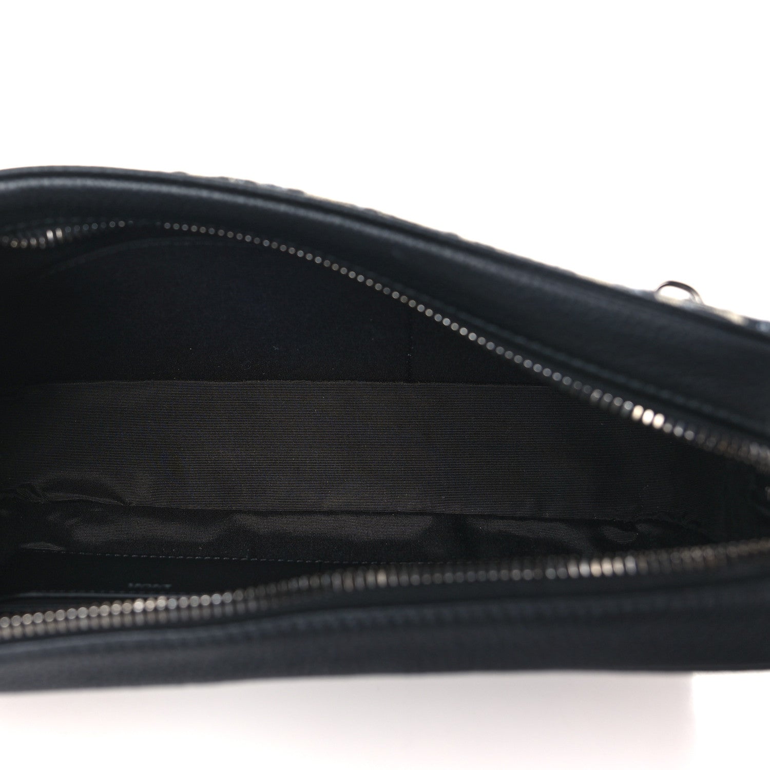 Christian Dior Oblique Jacquard Grained Calfskin Toiletry Pouch Blue Black 5 of 8