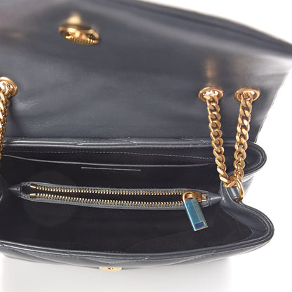 Saint Laurent Calfskin Y Quilted Monogram Small Loulou Chain Satchel Asphalt 5 of 9