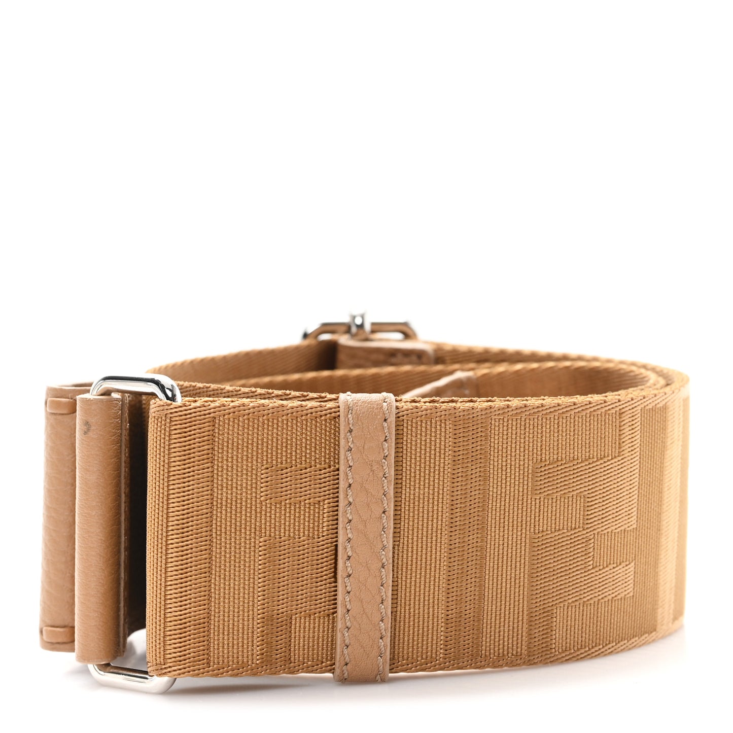 Ribbon Vitello Century FF 1974 Embroidered Adjustable Strap You Cappuccino