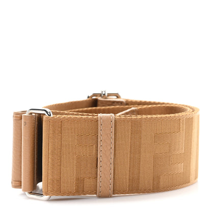 Fendi Ribbon Vitello Century FF 1974 Embroidered Adjustable Strap You Cappuccino 2 of 3
