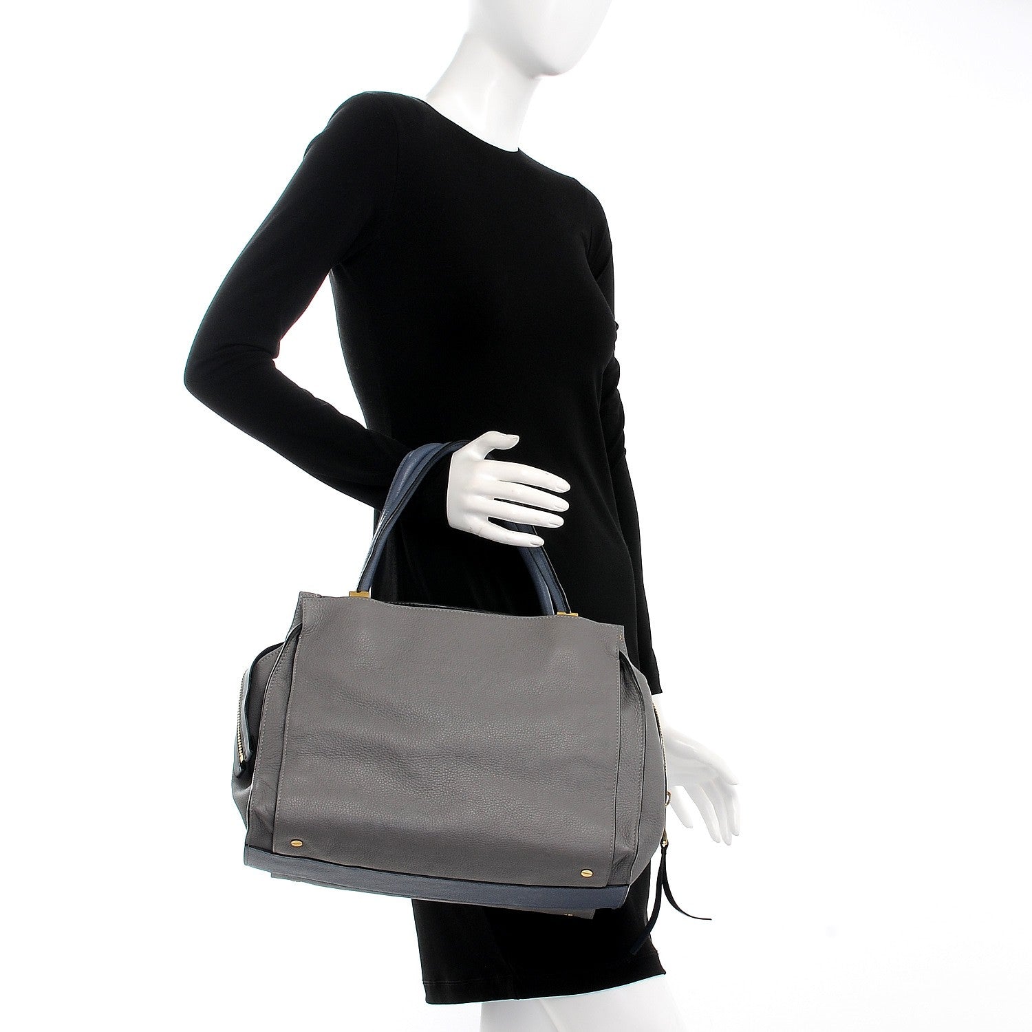 Chloe Smooth Calfskin Dree Shoulder Bag Dark Cashmere Grey 2 of 9