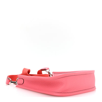 Hermes Taurillon Clemence Amazone Evelyne TPM Rose Azalee Rouge Pivoine 4 of 11