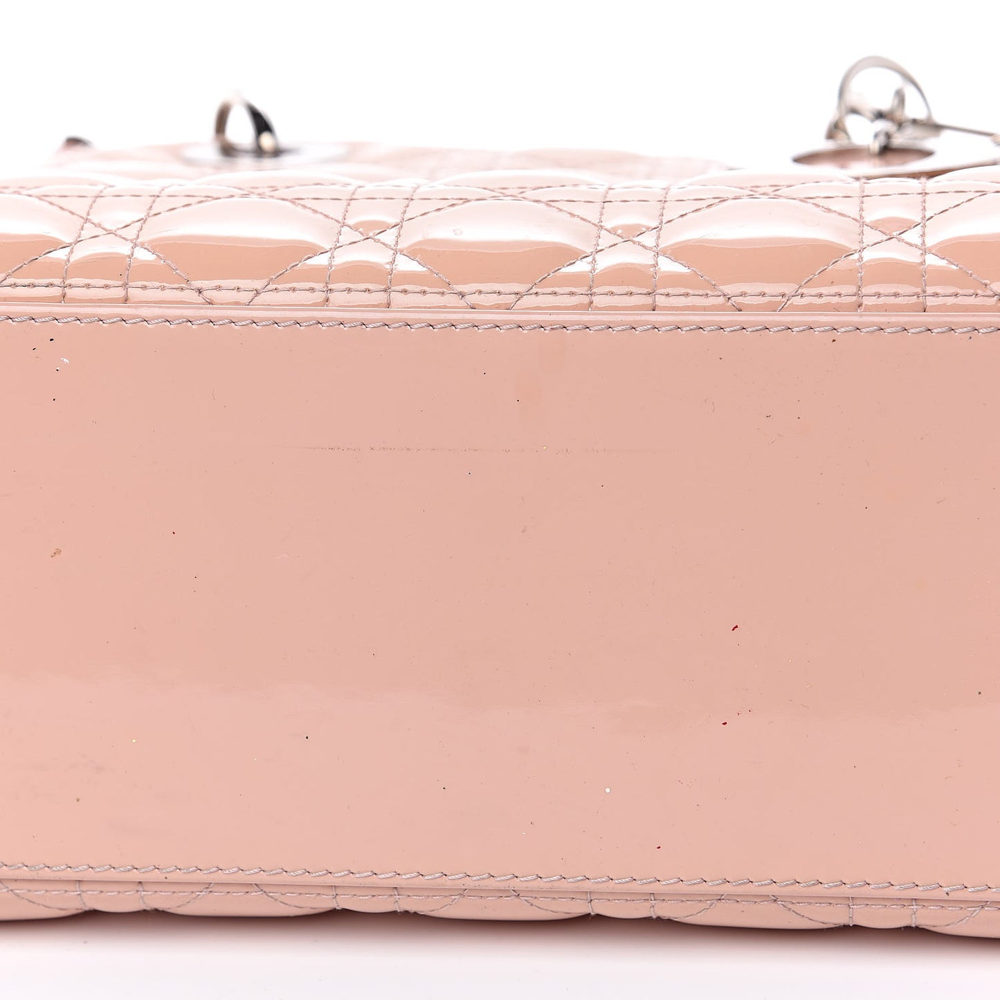 Patent Cannage Medium Lady Dior Pale Pink