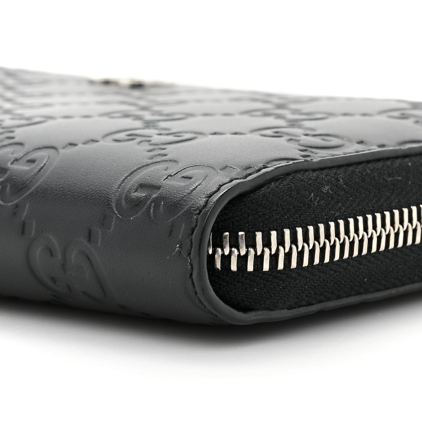 Guccissimma Signature Dorian Zip Around Wallet Black