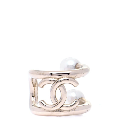 Chanel Pearl CC Single Ear Cuff Gold 1 of 6