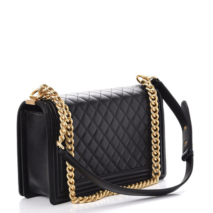 Chanel Lambskin Quilted New Medium Boy Flap Black 4 of 11