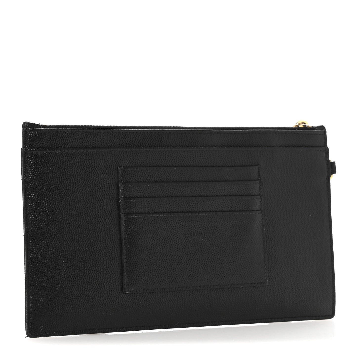 Grain De Poudre Chevron Monogram Large Bill Pouch Black