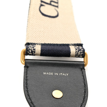 Christian Dior Canvas Embroidered Shoulder Strap Blue 5 of 5