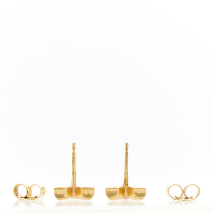 Louis Vuitton Brass Essential V Stud Earrings Gold 4 of 4