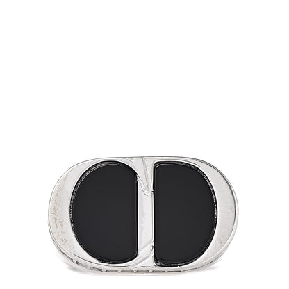 Christian Dior Sterling Silver Onyx Crystal CD Icon Ring 60 9 1 of 5