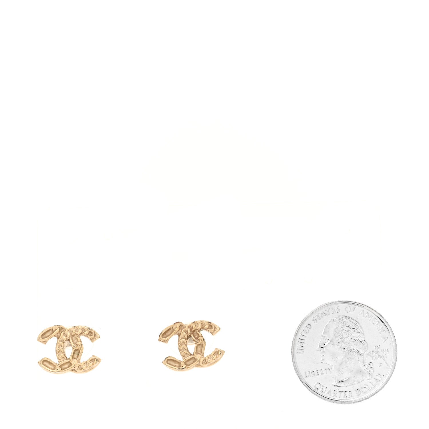 Chanel CC Chain Earrings Gold 2 of 4