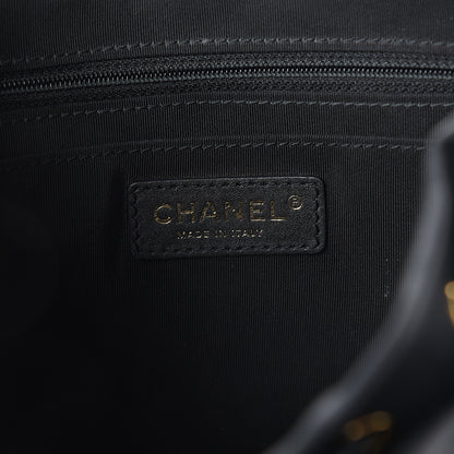 Chanel Calfskin Chevron Quilted Large Urban Spirit Backpack Black 5 of 9