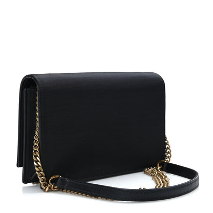 Saint Laurent Satin Monogram Kate Tassel Chain Wallet Black 3 of 8