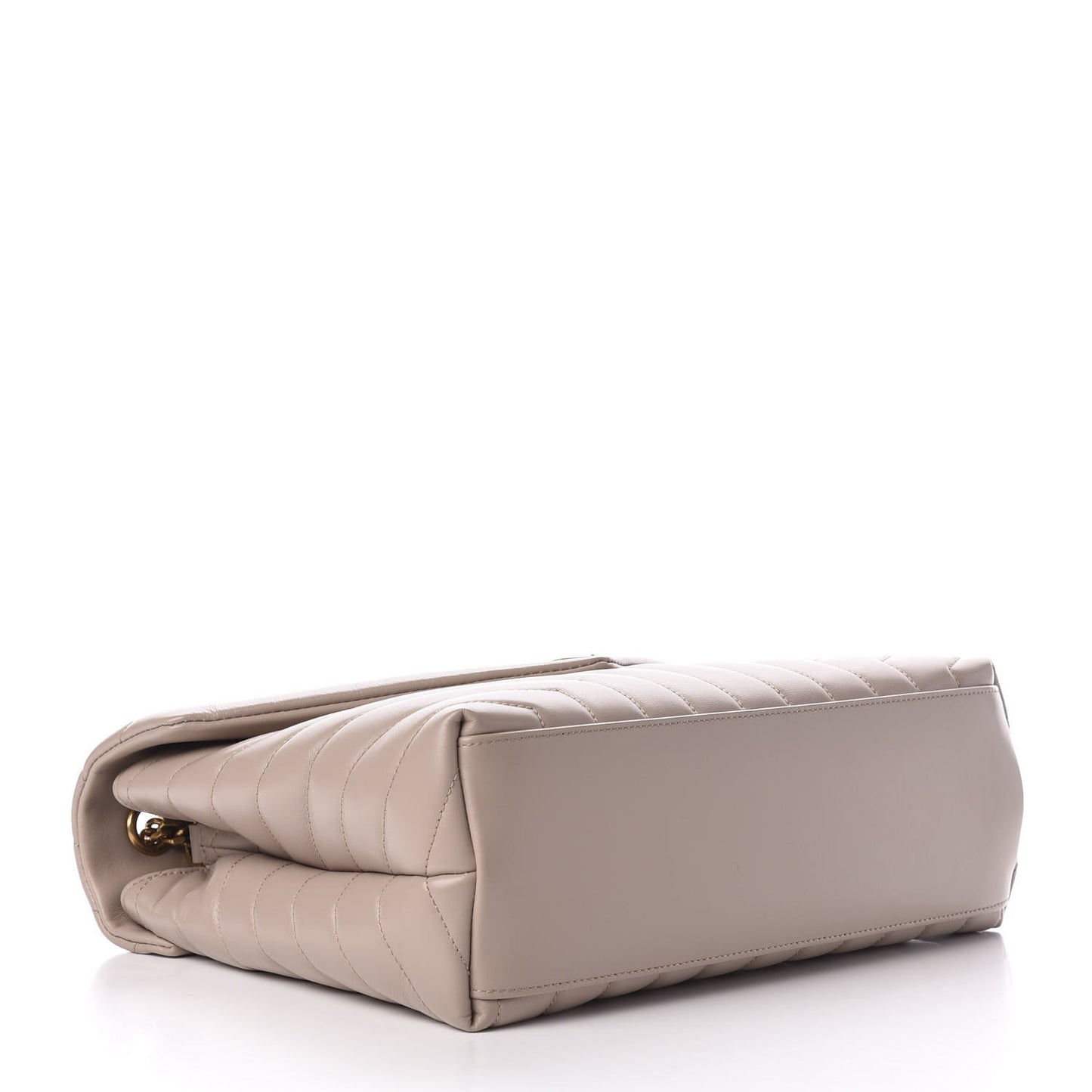 Calfskin Y Quilted Monogram Medium Loulou Chain Satchel Light Natural