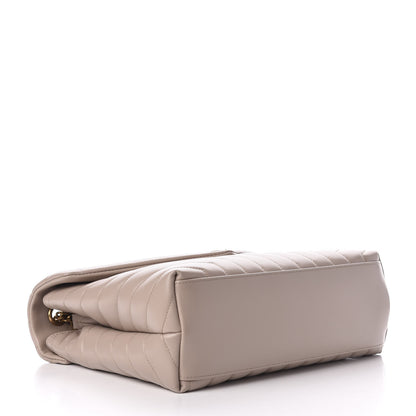 Saint Laurent Calfskin Y Quilted Monogram Medium Loulou Chain Satchel Light Natural 4 of 12