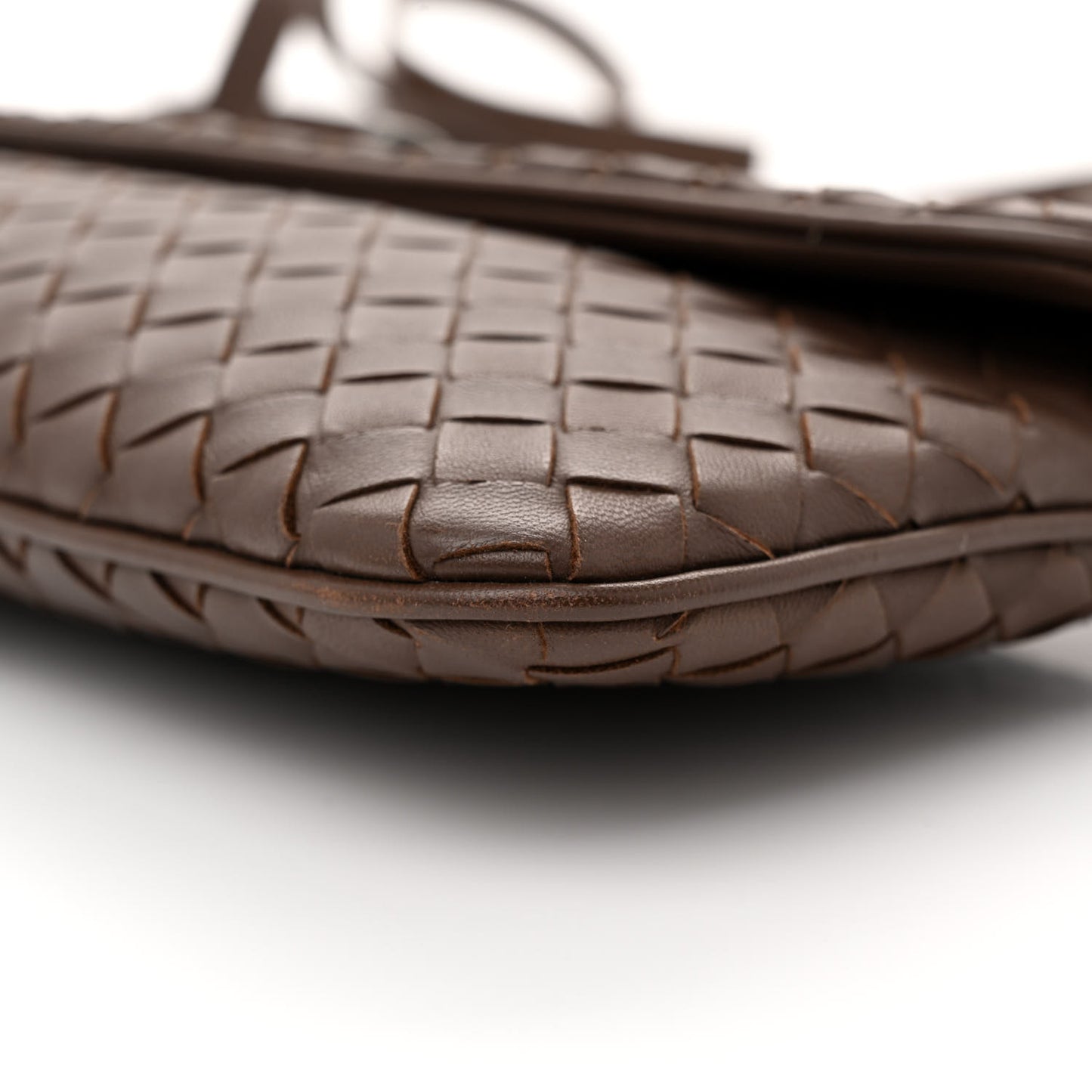 Nappa Intrecciato Mini Turn-Lock Crossbody Ebano