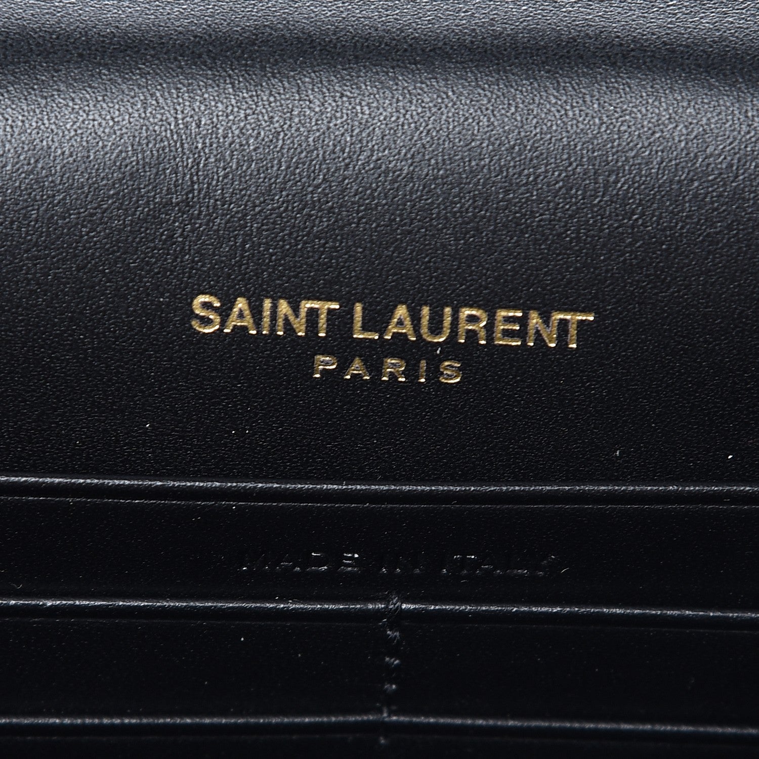 Saint Laurent Smooth Calfskin Classic Monogram Kate Tassel Chain Wallet Black 5 of 9
