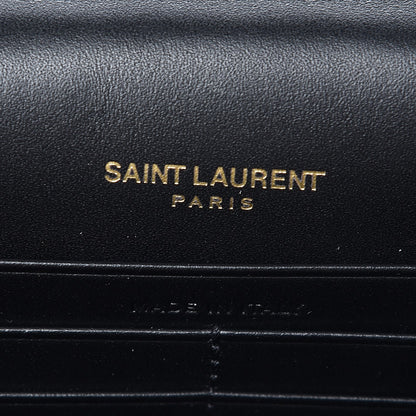 Saint Laurent Smooth Calfskin Classic Monogram Kate Tassel Chain Wallet Black 5 of 9