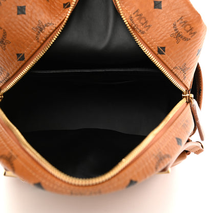 MCM Visetos Studded Medium Dual Stark Backpack Cognac 4 of 13