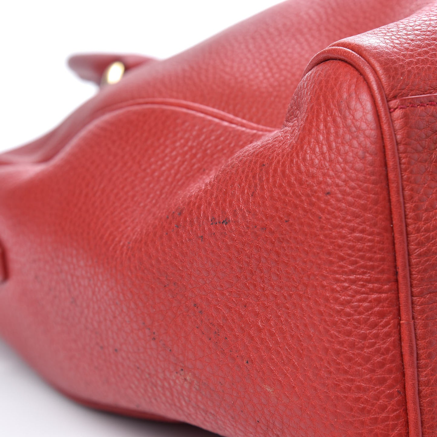 Vitello Daino Top Handle Shoulder Bag Rosso
