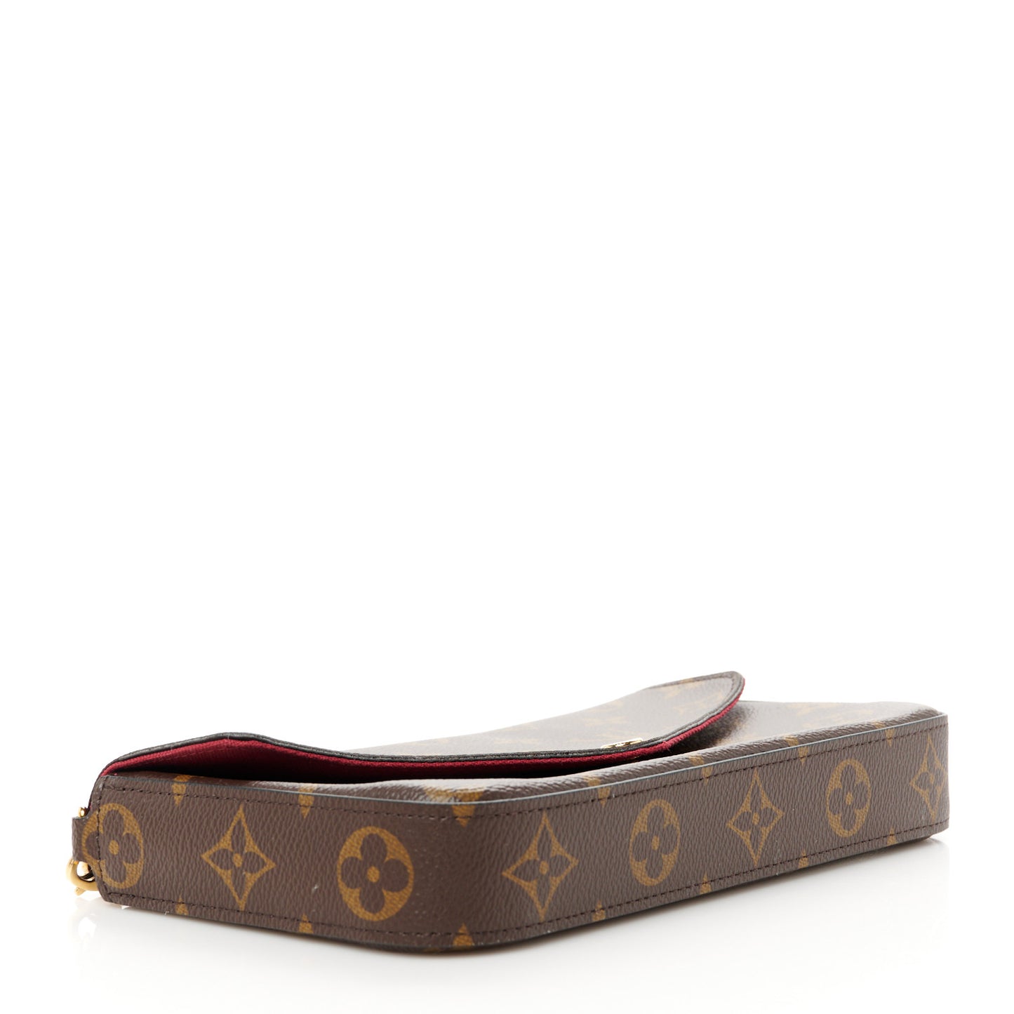 Monogram Pochette Felicie Chain Wallet Fuchsia