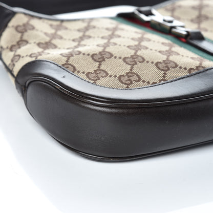 Gucci Monogram Web Small Jackie O Hobo Dark Brown 9 of 10